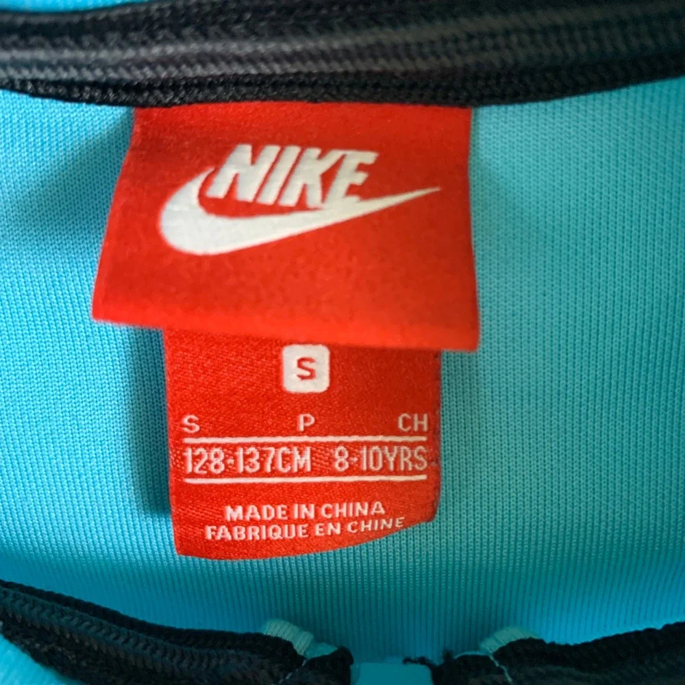 Nike FC Barcelona Kids Track Jacket Light Blue Soccer Full Zip FCB Small 8-10Y